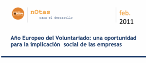 Año Europeo del Voluntariado: una oportunidad para la implicacion social de las empresas