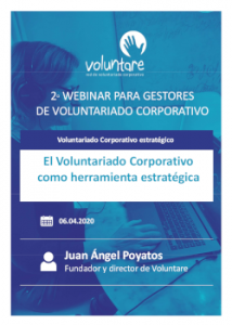 webinar gestores voluntariado corporativo voluntare voluntariado corporativo estrategico juan angel poyatos