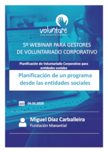 webinar voluntare gestores voluntariado corporativo planificación programas desde las entidades sociales