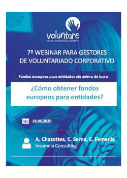 webinar voluntare para gestores programas voluntariado corpoativo fondos europeos para entidades