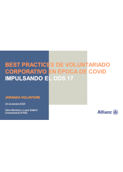 'Best practices de Voluntariado Corporativo en época de COVID. Impulsando el ODS 17'. Jornada Voluntare 24 noviembre 2020