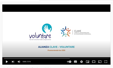 video primera edición del proyecto de voluntariado corporativo profesional multiempresa multientidad social e internacional surgido de la alianza de las redes Voluntare y CLAVE 2021